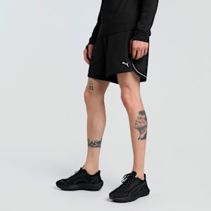 ULTRAWEAVE Men's 5" Running Shorts, PUMA Black-Glowing Red, extralarge-IND